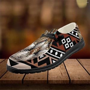 Scarpe casual istantarts Etnic Tribal Aztec Donne Sneaker Sneaker Fashion Fashion For Ladies Innoor Work Moca