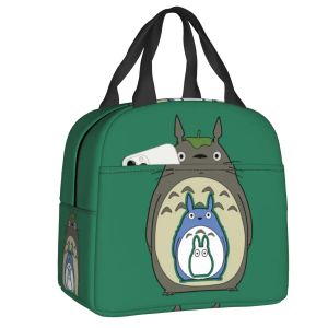 Pręty mój sąsiad Totoro Lunch Boxes Kobiety hayao miyazaki anime manga chłodnica termiczna jeść izolowana na lunch torba na lunch dzieci