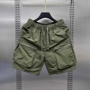 Herren Shorts Männer Shorts Sommer im Freien glänzend kühles Gefühl Schnell trockene Weitbeinhose Funktionaler Wind große Taschen Trendige Männer Arbeitspeare Shorts 240419 240419