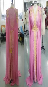 2021 Real Pics Luxury Aline Chiffon Vneck Evening Dresses Appliques Lace Ribbon Long Custom Made Party Gown5477461