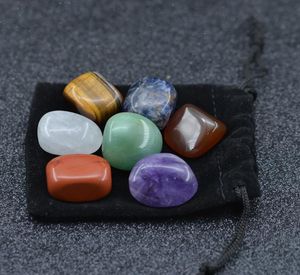 7pcSset Energia polida 7 Chakra Stone Arts Stone natural Torda de quartzo Yoga Energy Bead para decoração de decoração velet packin9539547