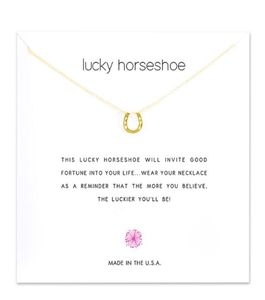 With card Silver and gold color cute Dogeared Necklaces with U pendant Lucky horseshoe Necklace Blessing Card Necklace9171075