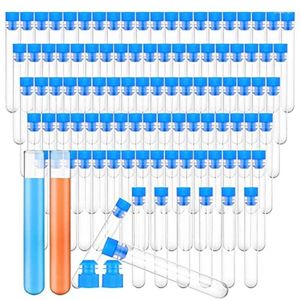 Garrafas de armazenamento 100 PCs 15 ml Tubos de teste de plástico acessórios com tampas 16 x mm Clear