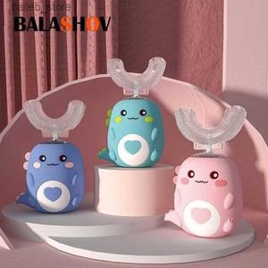 Toothbrush U-shaped Electric Toothbrush 360 Degrees Smart Cartoon s silicone Toothbrush Automatic Rechargeable Sonic Toothbrush Y240419