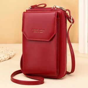 Bags Multifunctional Shoulder Bag For Women Crossbody Mobile Phone Bag PU Card Holder Ladies Cellphone Purse