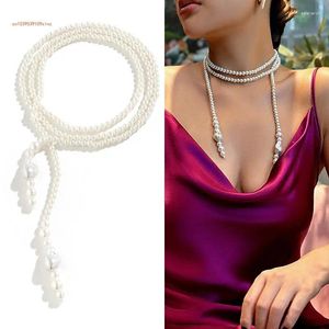 Chains Punk Vintage Choker Baroque Pearls Pendant Simulated Beads Necklace