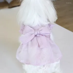 Vestido de vestuário de vestido de pet princesa para cachorro saia de camisa borda