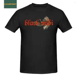 Camisetas masculinas T-shirt vintage trêsjah preto midi schlagenheim shirt para masculino camisa de algodão de pescoço