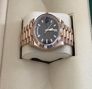 Wysokiej jakości luksusowe Men039s Watch Daydate Prezydent 40 mm Rose 18K Złota Bransoletka 228235 Azja 2813 Ruch Automatyczny męski zegarek 8718168