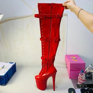 Dance Shoes Nightclub Women's Pole Dancing Boots Stiletto Heels 20cm Models Stage Show High