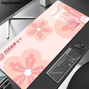 Mouse Pads Wrist Rests 90x40cm XXL Mousepads Large Gaming Mousepad Gamer Keyboard Mats Pink Cute Mouse Mat Kawaii Boba Tea Desk Pad For Gift Mouse Pads Y240419 Y240419