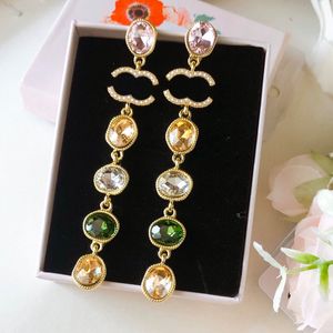 Boutique Gold-Plated Earrings Designed Brand Designers For Fashionable Girls Love Gifts, Earrings High-Quality Chain Jewelry Box Birthday Party Boutique Gifts