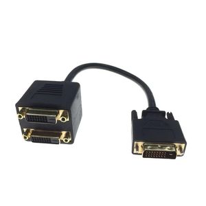 2024 1x2 DVI Adapter Adapter Cable 1-DVI мужского до DVI24+1 самка 24-километрового золотого разъема для HD1080P HDTV Projector PC Laptopfor DVI-мужской и женский кабель