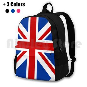 Mochilas Union Jack (vermelho, azul branco) para caminhadas ao ar livre mochila saco de esportes de escalada Reino Unido uk Retro Cool Popular