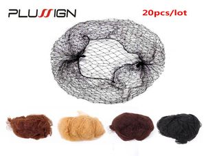 Plussign 280 Pcslot Top Nylon Net Star Dance Recital Buns Hair Extension Cap Brown Black Blonde Color529877