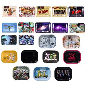 180mm*125mm Rolling Tray Metal Raw Herb Roll papers Smoking Pipes Handroller 180mm*140mm Cartoon Rolling Tray Grinder Tools Smoking Accessories