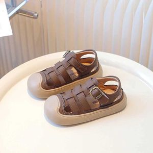 Sandals Children Leather Sport Sports Sandals Toddler Boys Beach Shoes Kids Infant Spect Sport Casual Sports 3-6y Sandalias Summer Sneakers 240419