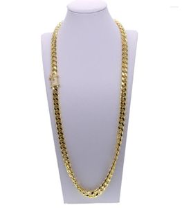 Ketten 2022 Hip Hop Bling Micro Pave CZ Schnalle Miami Kubaner Linkkette 70 cm breit Gold gefüllt kühle Jungen Männer Halskette für 5569529