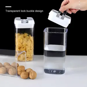 Storage Bottles Moisture Proof Food Jars Containers Capacity Kitchen Dry Dispenser For Rice Grain Sealed Flour