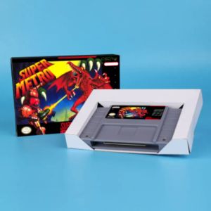 Super Metroided için Kartlar (Batarya Kaydet) ABD için 16bit Oyun Kartı SNES Video Oyun Konsolu