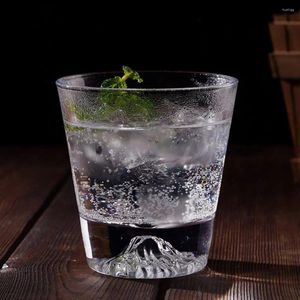Copos de vinho delicado vulcão forma de uísque garrafa transparente copo de copo de moda de chá de chá vodka pequena caneca