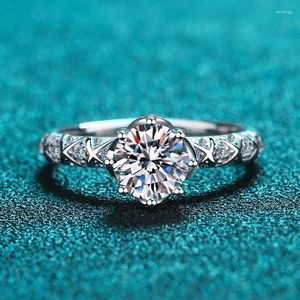 Кластерные кольца кольцо женская Pt950 Platinum Moissanite Diamond Model