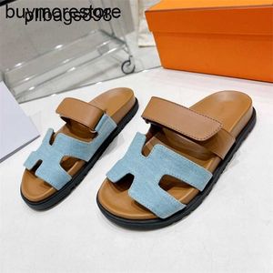 Italy Chypres Sandals Flat Genuine Leather Velcro Strap 7a Suede vert High Casual to Wear OutsideJ8Z7