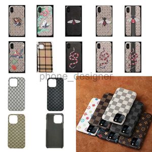 Designer Classic Cell Phone Case na Apple iPhone 15 Plus 14 13 12 Pro Max S24 S23 S22 Uwaga 20 Ultra Luksusowe PU skórzane obladzone obrusy Fildas Grey Snake