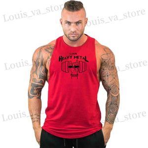 Herren-T-Shirts neue Kleidung Bodybuilding-Hemd Männer Top für Slveless Sweatshirt Gym T-Shirt Suspendern Mann Stringer Herren Weste T240419