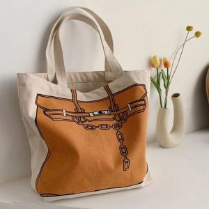 Sacchetti di alta qualità da donna con spalla borse in tela riutilizzabili borse creative designer portatile shopper borse casual borsetta