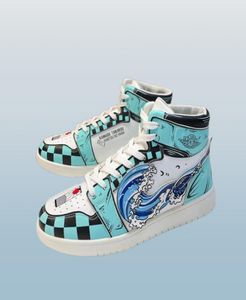 Men039S SHOES ANIME Cartoon Fashion أحذية رياضية عرضية الاتجاه التنفس Allmatch في الهواء الطلق أحذية كرة السلة 2203286837503