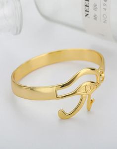 Ägyptisches Auge der bösen Armreifen für Männer Frauen Gold Edelstahl afrikanische Armband Punk Hip Hop Bracelets Jewlery Geschenk 2021 BFF Bang6093419