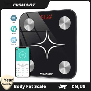 Body Weight Scales INSMART Digital Body Weight Scale Bluetooth Smart Electronic Digital Bathroom Scales Weighing Balance BMI Analyzer 240419