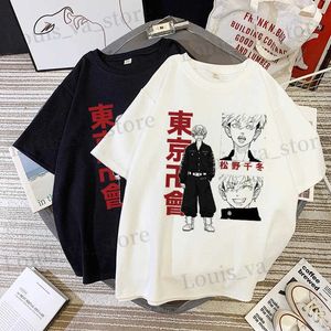 T-shirt maschile calde anime giapponesi Tokyo Revvengers maglietta uomo Chifuyu matsuno grafico t-shirt anime t-shirt unisex tops estate thirt maschio t240419