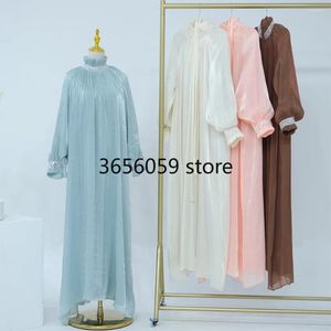 Ethnic Clothing Sequins Decorated Abaya Muslim Woman Dubai Shiny Sheer Dress Evening Party Wedding Islamic Elegant Turk Ramadan Eid