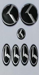 7pcs New Black K Logo Badge Emblem per Kia New Forte YD K3 2014 2015 CAR EMBLEMS3D Sticker8403172