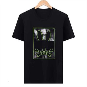 心理的なTシャツPSYCO RABBIT TシャツアメリカンデザイナービジネスファッションTEESメンズ女性USAハイストリートポロススカルラビットバニーS2E2