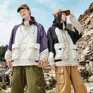 Men's Jackets Hooded Jacket Outdoor Windproof Coat Y2k Windbreaker Sports Entertainment Korean Reviews Many Clothes Linings Male