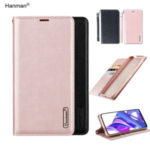 Portafogli A22 A32 A42 A52 A72 A12 A03S Hanman Wallet Real Case di pelle per Samsung Galaxy A10 A20 A30 A30 A30S A50S A60 A70 Coperchio