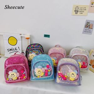 Bags Mini Backpack Children's School Bags Sequin Leather Bags Girls Backpack Kindergarten Schoolbag Cute Cartoon Kids Backpacks 25y