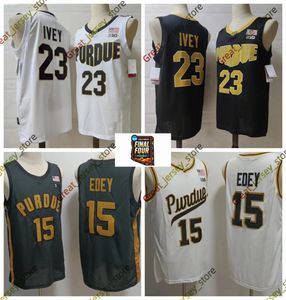 Jaden Ivey Purdue Basketball Jersey Zach Edey Purdue Boilermakers Charcoal 50th Anniversary Maglie da uomo cucito 2024 Final Four Women