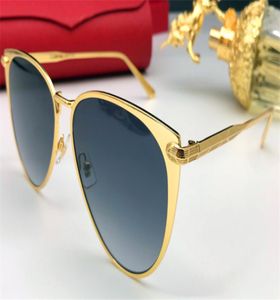 Neue Modedesigner Womnen Sonnenbrille 1101 Charming Cat Eyes J Metall Rahmen Einfacher Stil Top -Qualität UV400 Lens5912276