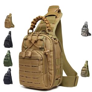 Paketler Taktik Sling Çantası Ordusu Askeri Molle Kamuflaj Backpack Erkekler Multicam Naylon Avcılık Kamp Yürüyüşü Crossbody Omuz Çantaları