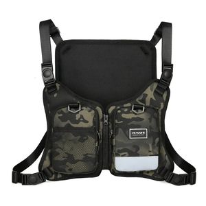 Function Military Tactical Chest bag Vest Outdoor Hip hop Sports Fitness Men Protective Reflective Top Cycling Fishing 240407