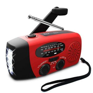 Neuheitselemente protable Solar Hand Radio Crank Dynamo Powered AM/FM/NOAA Wetter Notfall Rettung LED Taschenlampe Mobile Power USB Char Dhfao