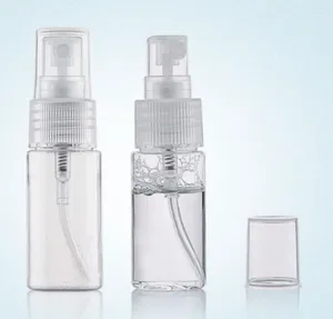 収納ボトル200pcs 20 mlスプレーポンプボトル透明なプラスチック化粧容器ミストアトマイザー小さな香水バイアル