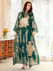 Повседневные платья tpjb siskakia sequints вышитые платье Abaya для женщин Марокканская Кафтана Турция Арабская Джалабия белая исламская этническая одежда Ид