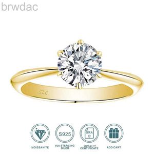 Solitaire Ring GRA zertifiziert 1-5CT Moissanit Ring VVS1 Labor Diamonds Solitaire Ring für Frauen Engagement Promise Ehering Band Schmuck D240419