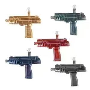 9 Inches chrome Submachine guns glass Hookahs glass bongs 14mm bring Insert rod to connect small bowl