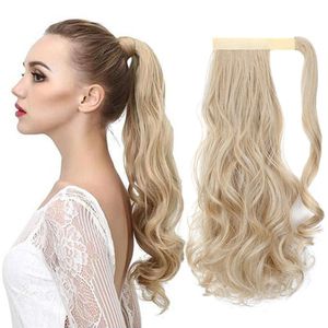 human curly wigs Wig womens long curly hair Velcro ponytail simulation hair natural ponytail braid wig piece